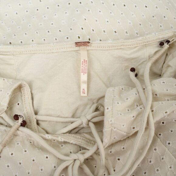 Free People Free-est Eventide Midi Dress Eyelet Embroidered Resort XL NEW 282646 - Picture 11 of 11